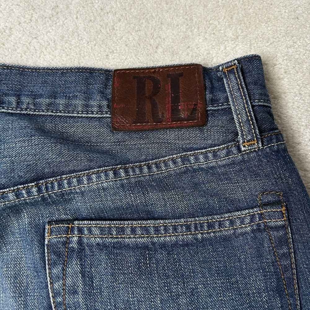 Vintage Y2K Polo Ralph Lauren Jeans 36x32 Ashmore Baggy Loose Denim - Picture 8 of 8